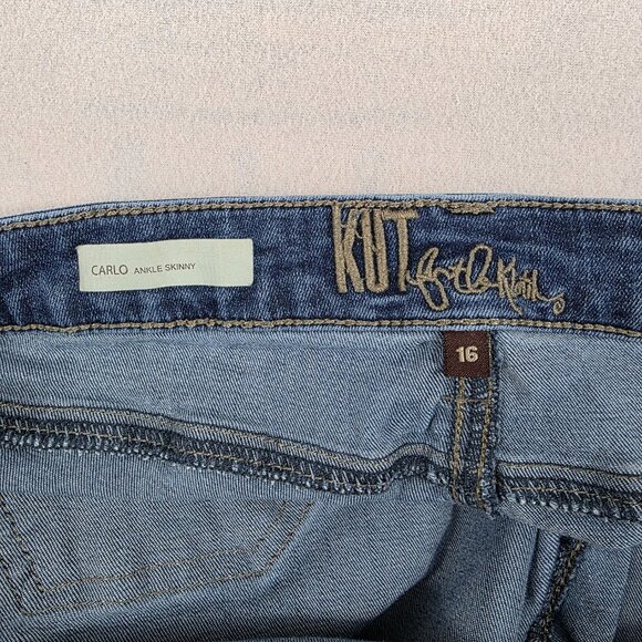 KUT from the Kloth Jeans Womens 16 Blue Denim Carlo Ankle Skinny High-Rise - Picture 6 of 12